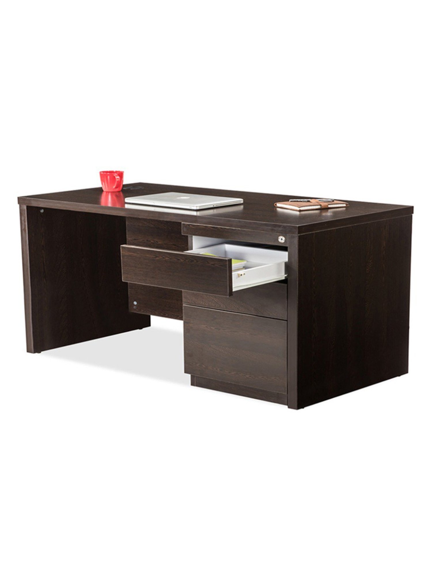 Durian Wenge Brown Engineered Wood Study Table