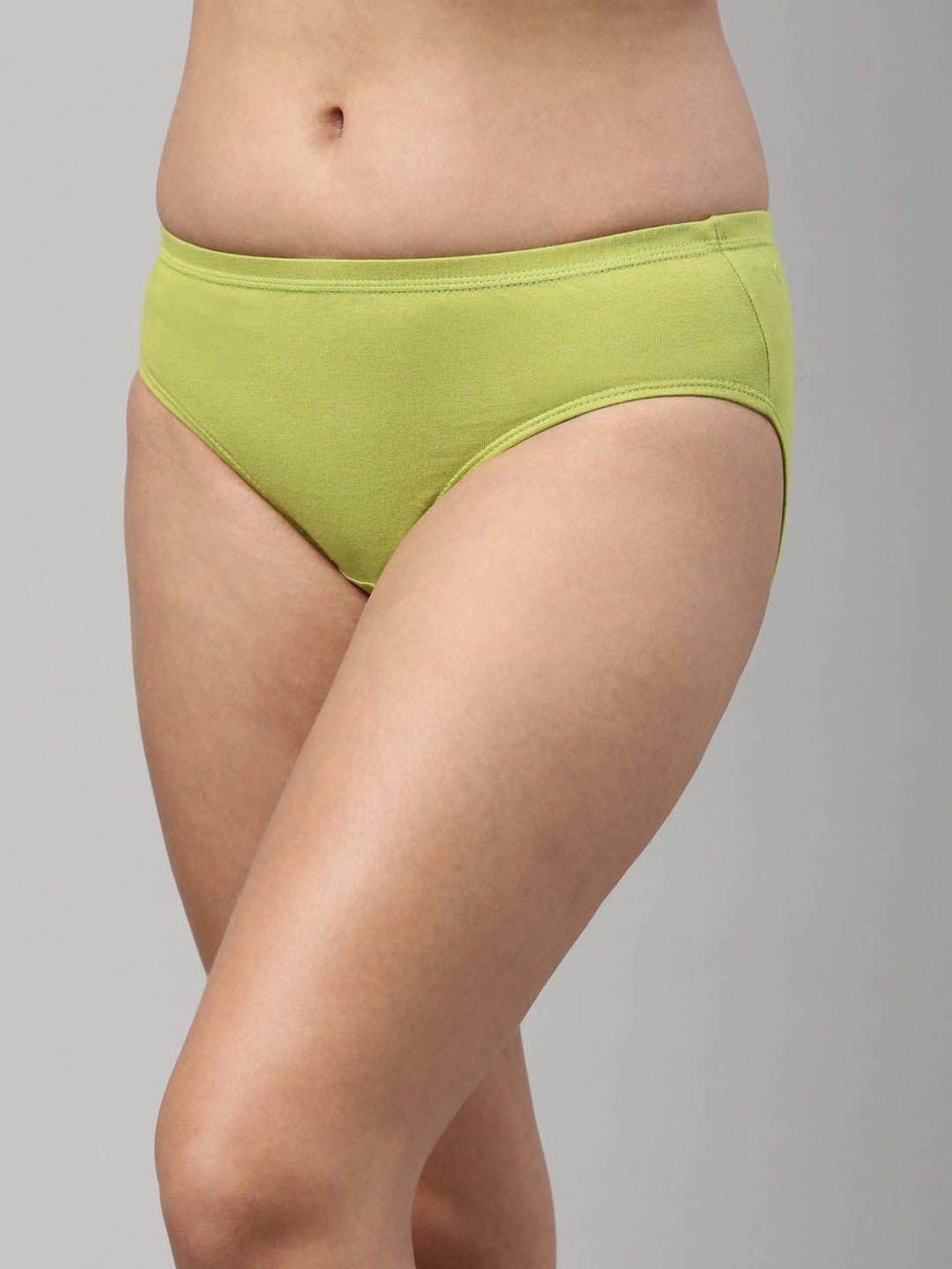 FEELINGS Assorted Color Cotton Plain Hipster Panties - Pack of 3