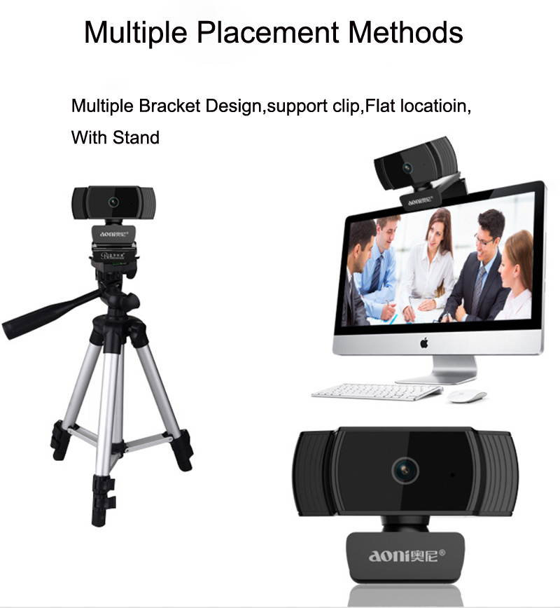 Web Camera Lens HD 1080P Visual 65 Degree Angle Automatical Focus Manually Rotate Lens With Digital Microphone to Keep Clear Voice USB Connecting Computer