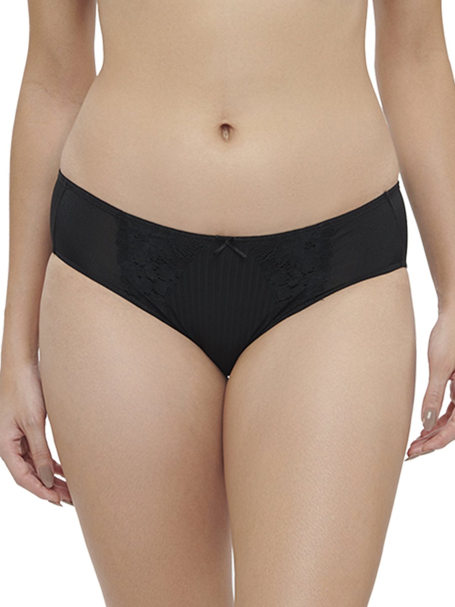 Triumph Black Plain Hipster Panty