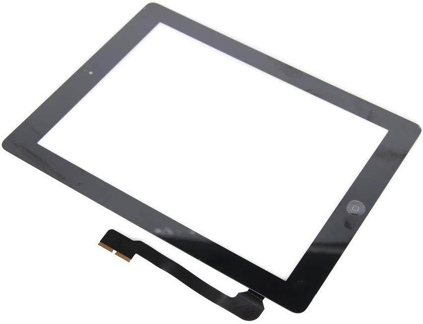 Replacement Screen for iPad 3 A1416 A1403 A1430,iPad3 Touch Screen Digitizer Front Glass Assembly Black -Includes Home Button +Camera Holder+ PreInstalled Adhesive +Tools Kit