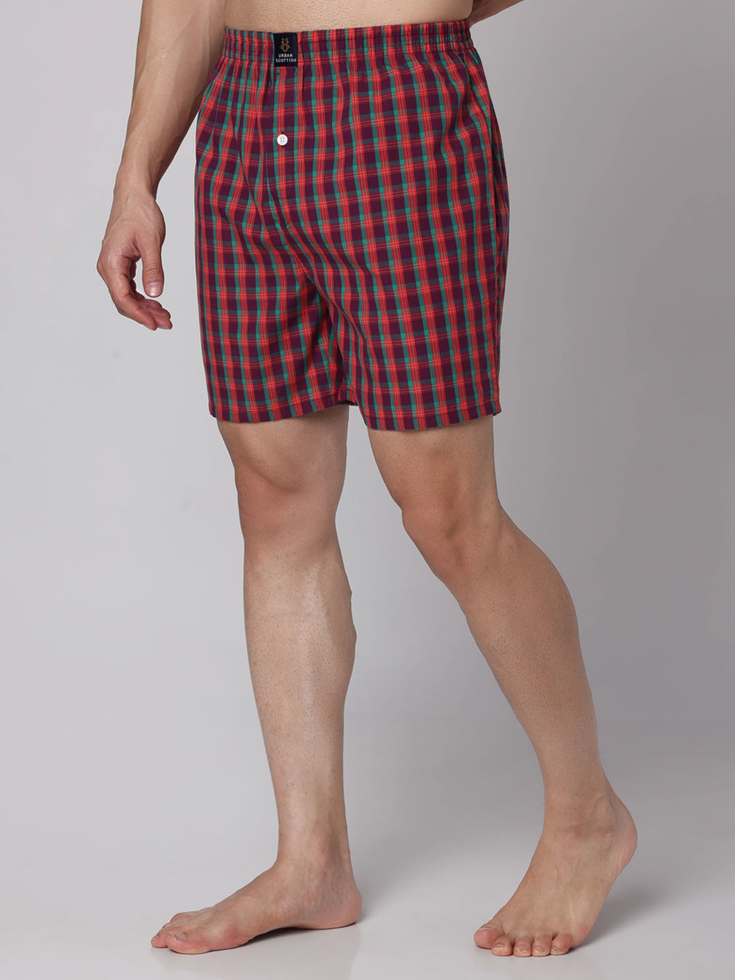 Urban Scottish Multi Cotton Regular fit Print Boxers-Pack of 3