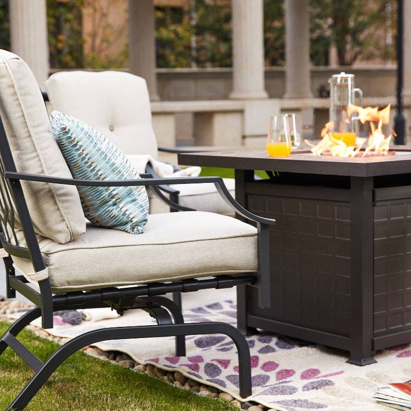 5pc Conversation Steel Patio Seating Sets Cream - Lokatse