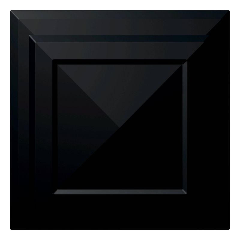 Command Decorative Knob Square/Medium Black