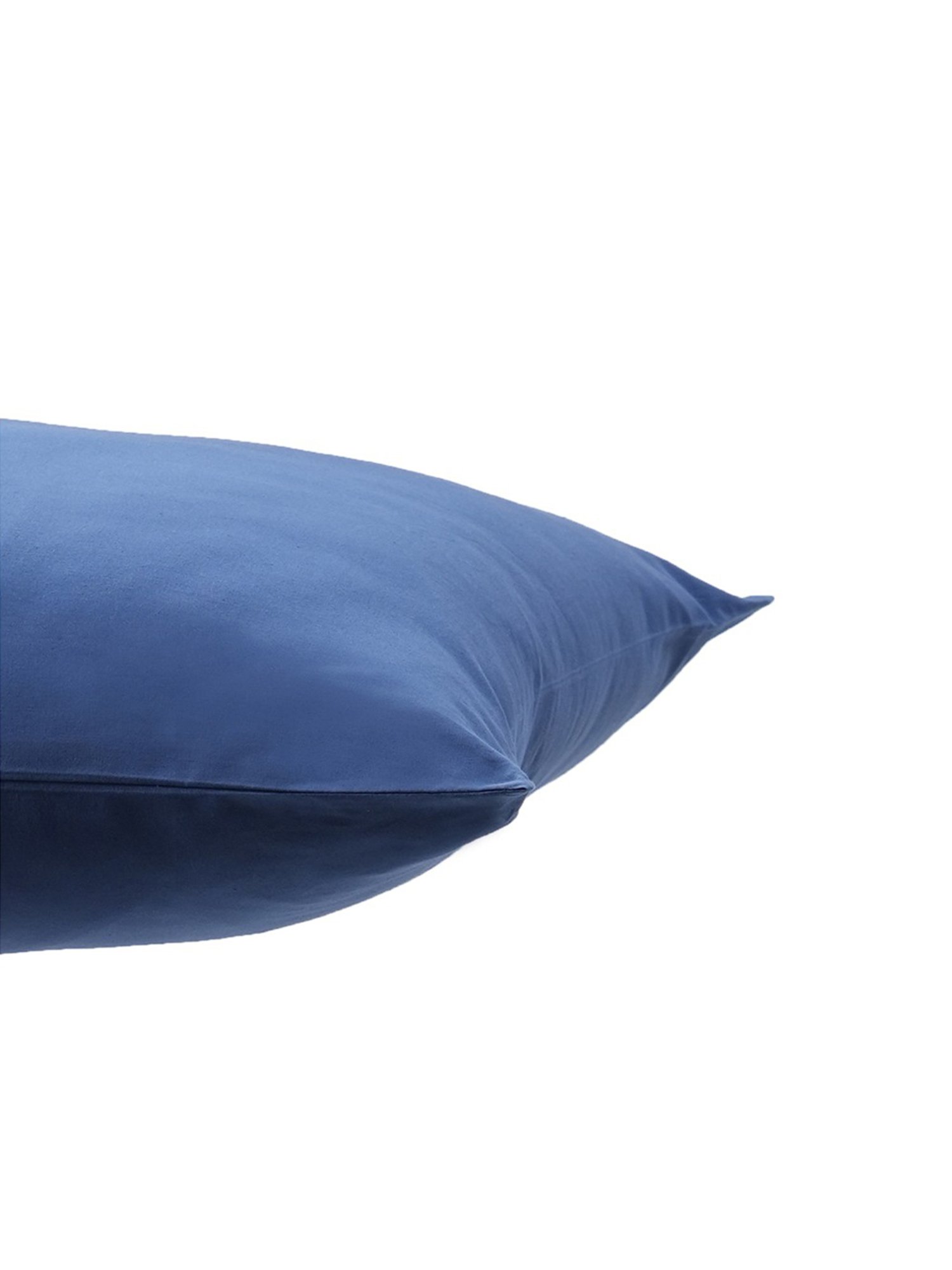 Maspar Colorart Eden Denim Blue Cotton Standard Size Pillow Case - Set of 2