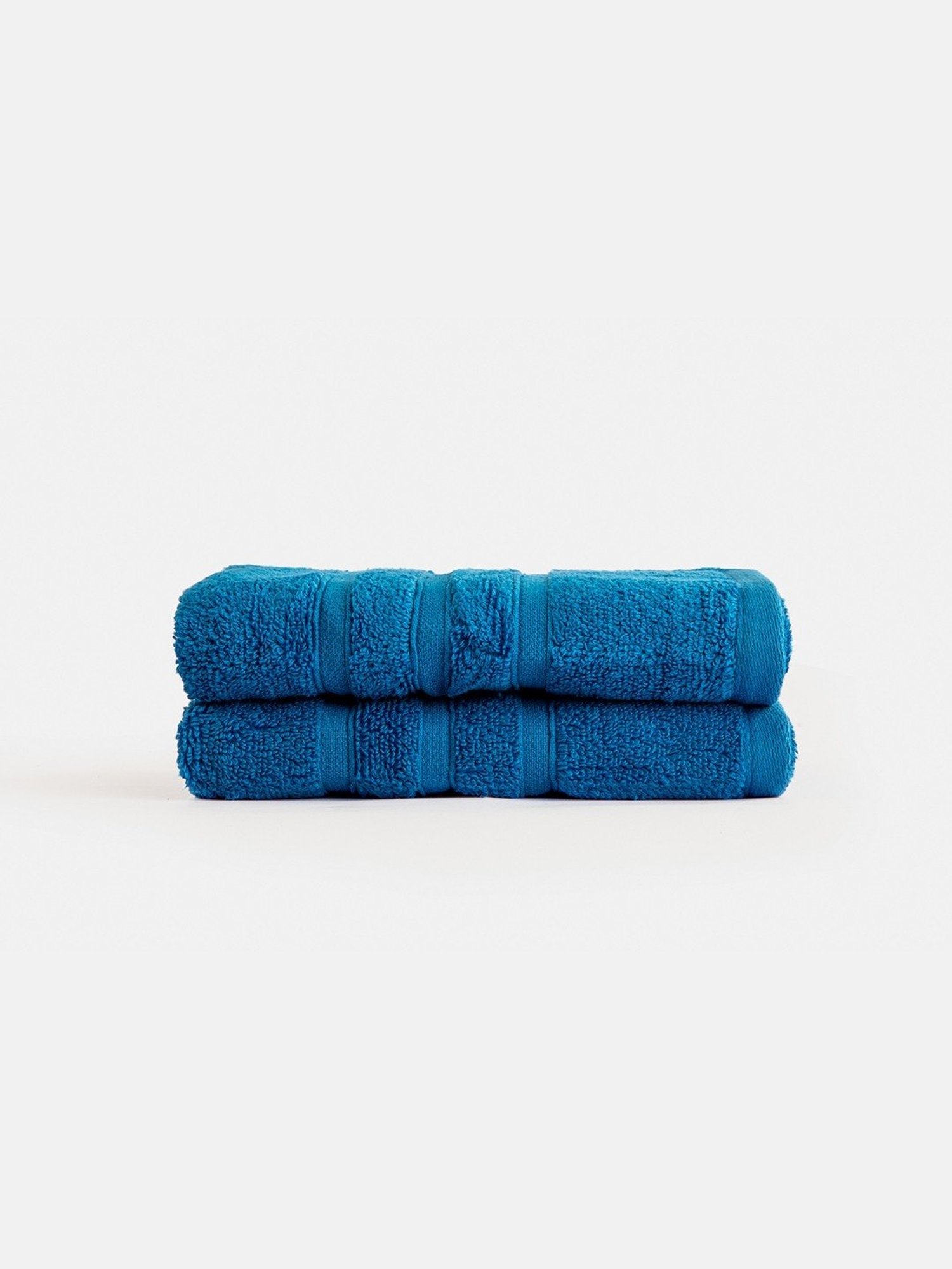 Boutique Living Kalpavriksha Blue 550 GSM Cotton Hand Towels - Set of 2