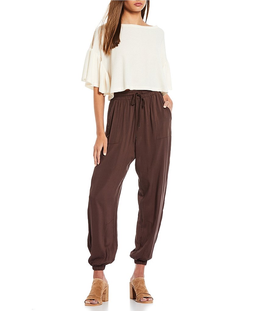 Coco + Jaimeson Flutter-Sleeve Baby-Thermal-Knit Top