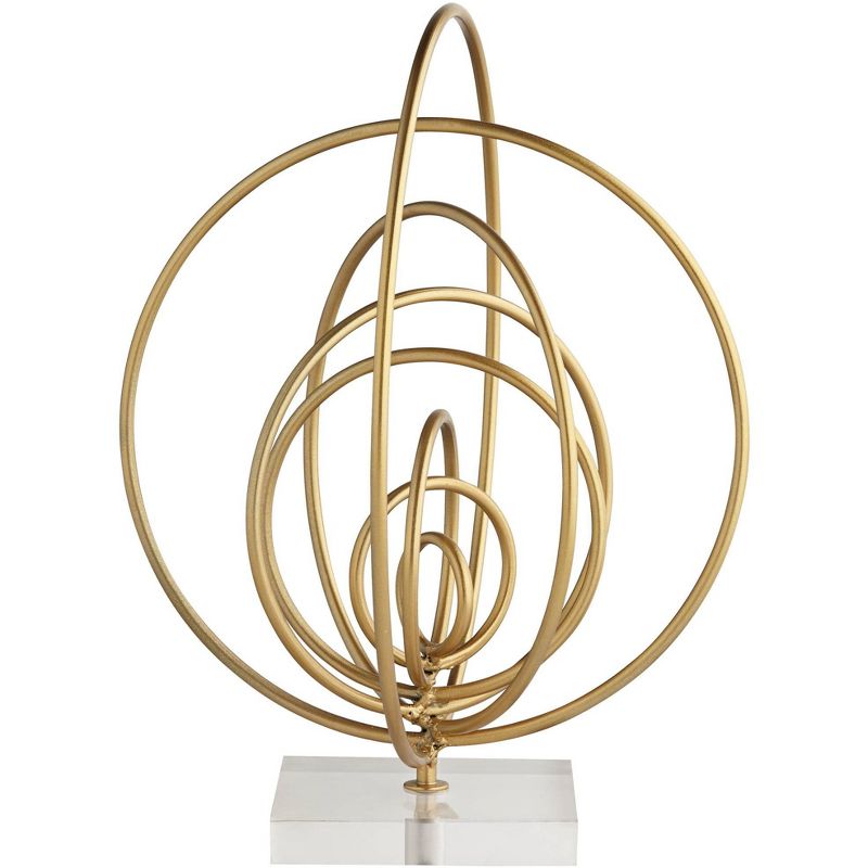 Studio 55D Abstract Ring 13" High Gold Metal Sculpture