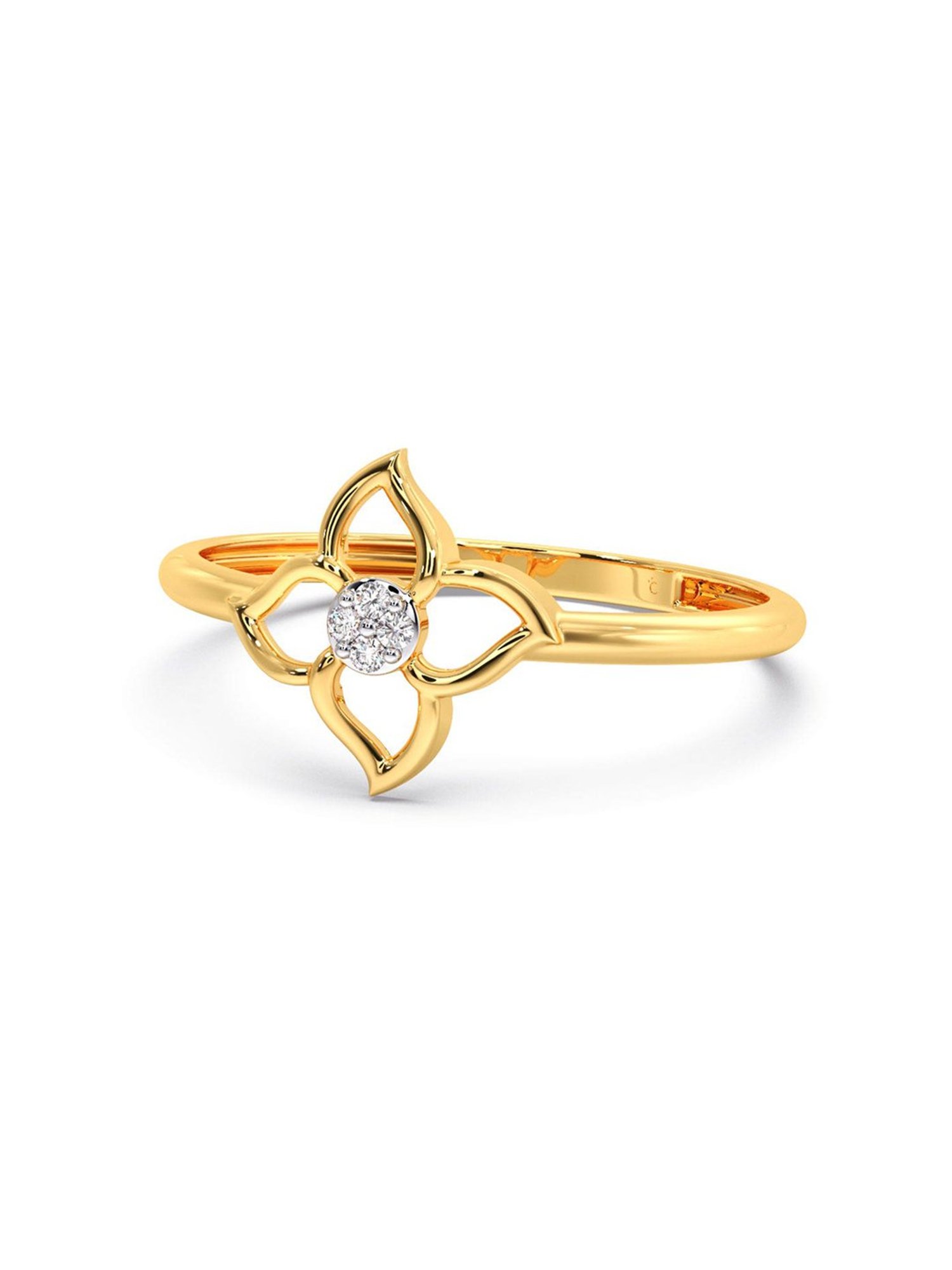 Candere by Kalyan Jewellers Stylish Design 14k BIS Hallmark Yellow Gold Ring