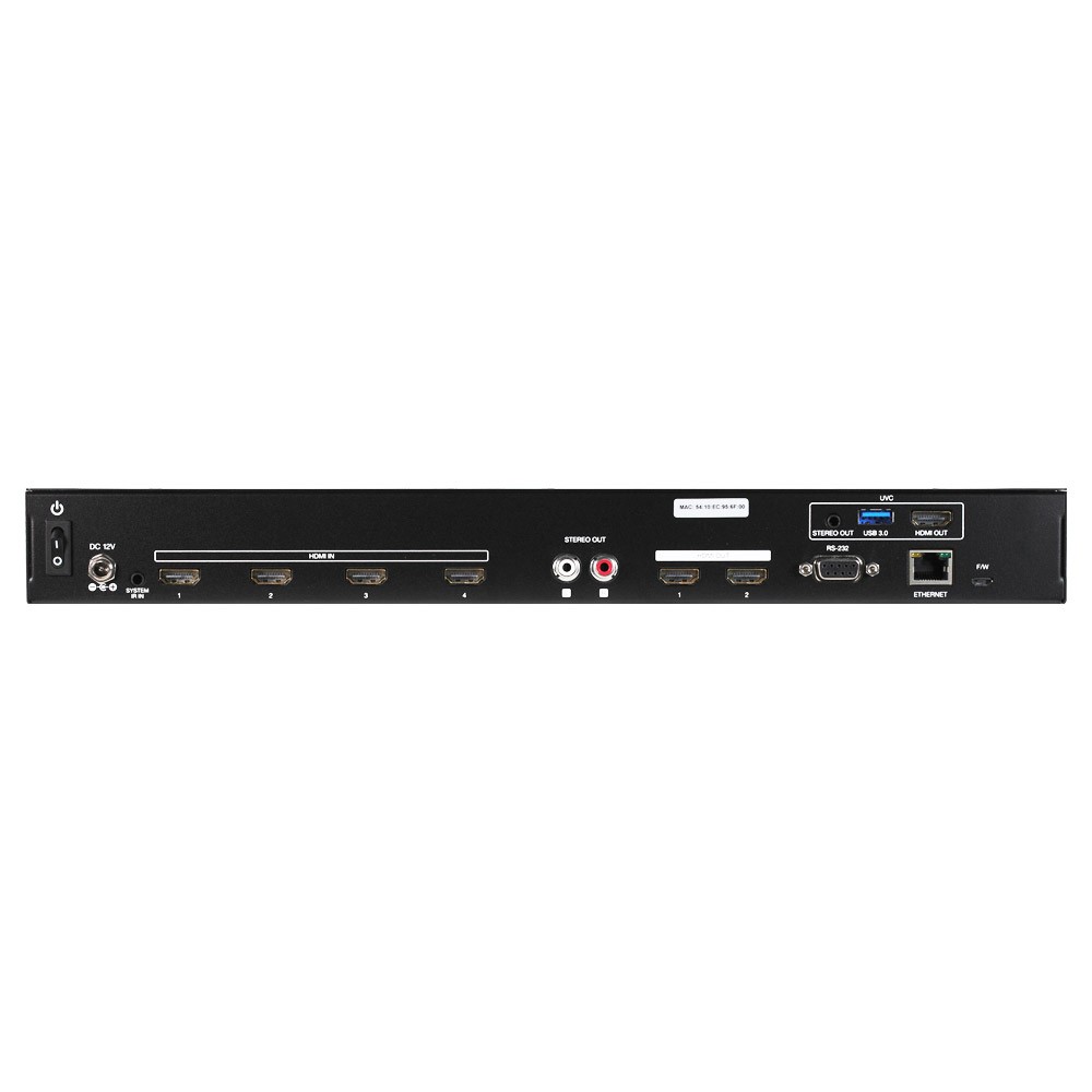BZBGEAR 4K/UHD 4x2 Seamless Multiviewer/Presentation Switcher/Scaler with USB Capture Card