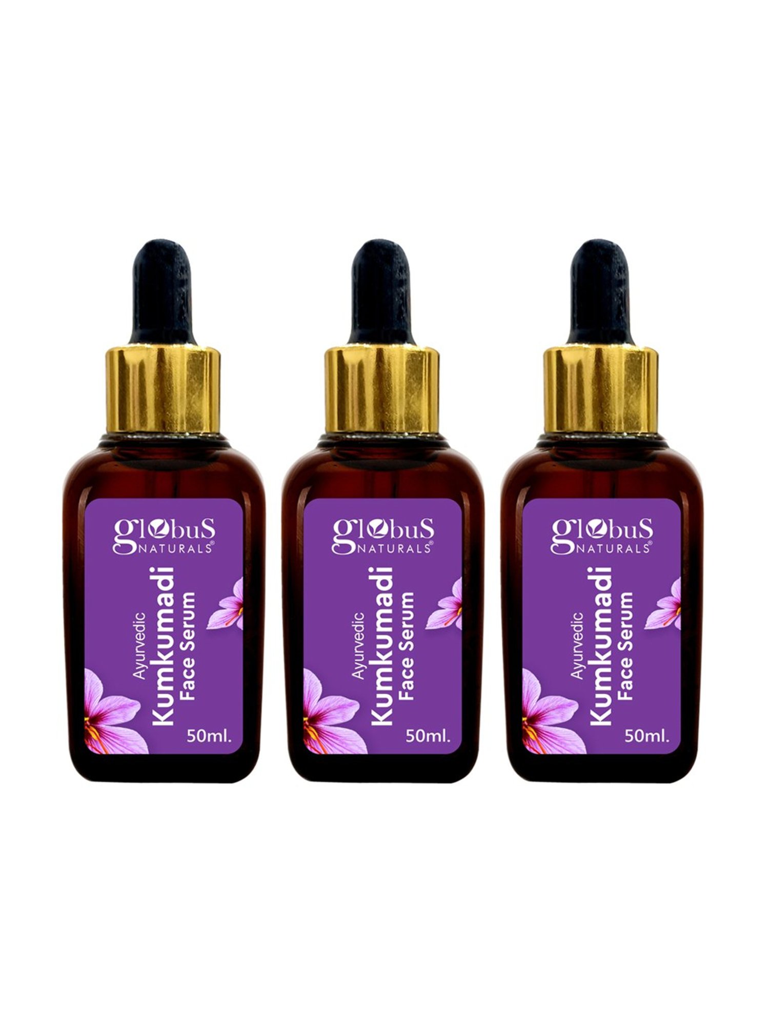 Globus Naturals Ayurvedic Kumkumadi Face Serum - Pack of 3