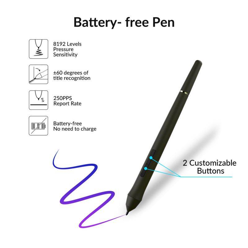 VEIKK P03 Digital Battery-Free Pen for VEIKK VK1560PRO/1560 Drawing Display