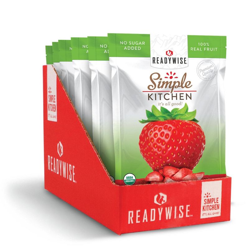 ReadyWise Simple Kitchen Organic Freeze Dried Strawberries - 6ct Case