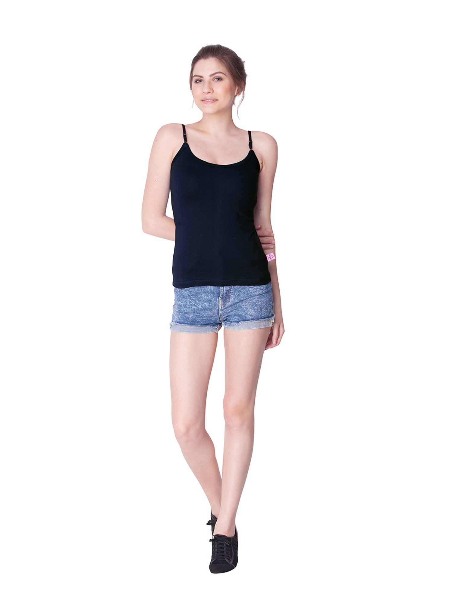 Dollar Missy Black & Blue Camisole Pack of - 2