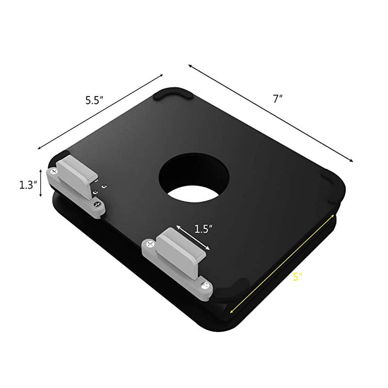 Aluminum Tablet Stand, Ergonomic Foldable Height Adjustable Tablet Riser for Desk, Compatible with Apple iPad Series, Samsung Pad, Microsoft Pad and All Tablets Laptop Cell Phone (Black)