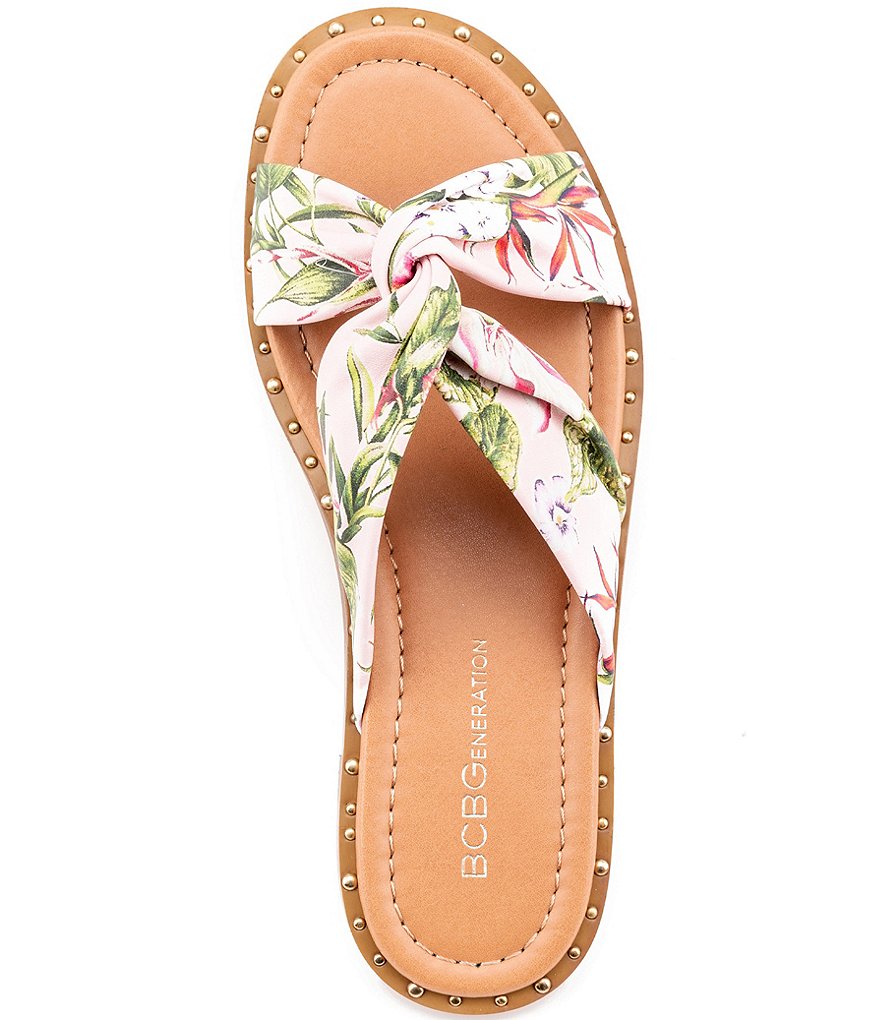 BCBGeneration Zexanna Floral Print Slide Sandals