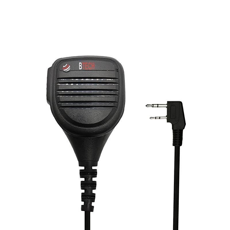 QHM22D Dual PushtoTalk PTT Speaker Mic Platinum Series IP54 Rainproof Shoulder Mic for BaoFeng  Kenwood Radios