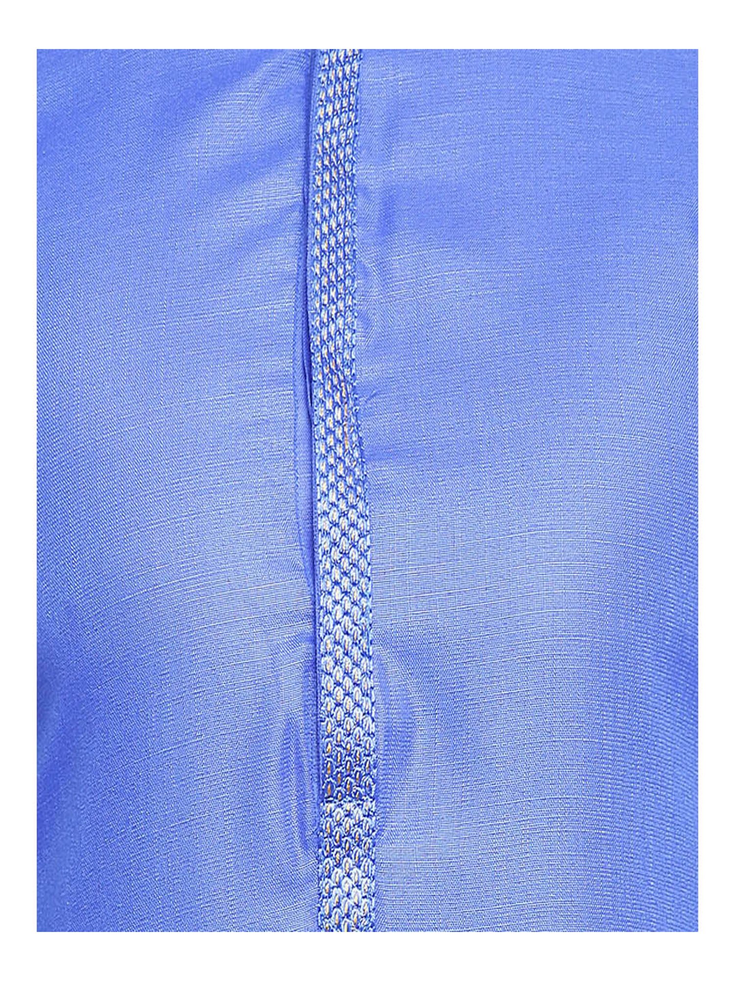 Sanwara Ink Blue & White Regular Fit Kurta with Churidar
