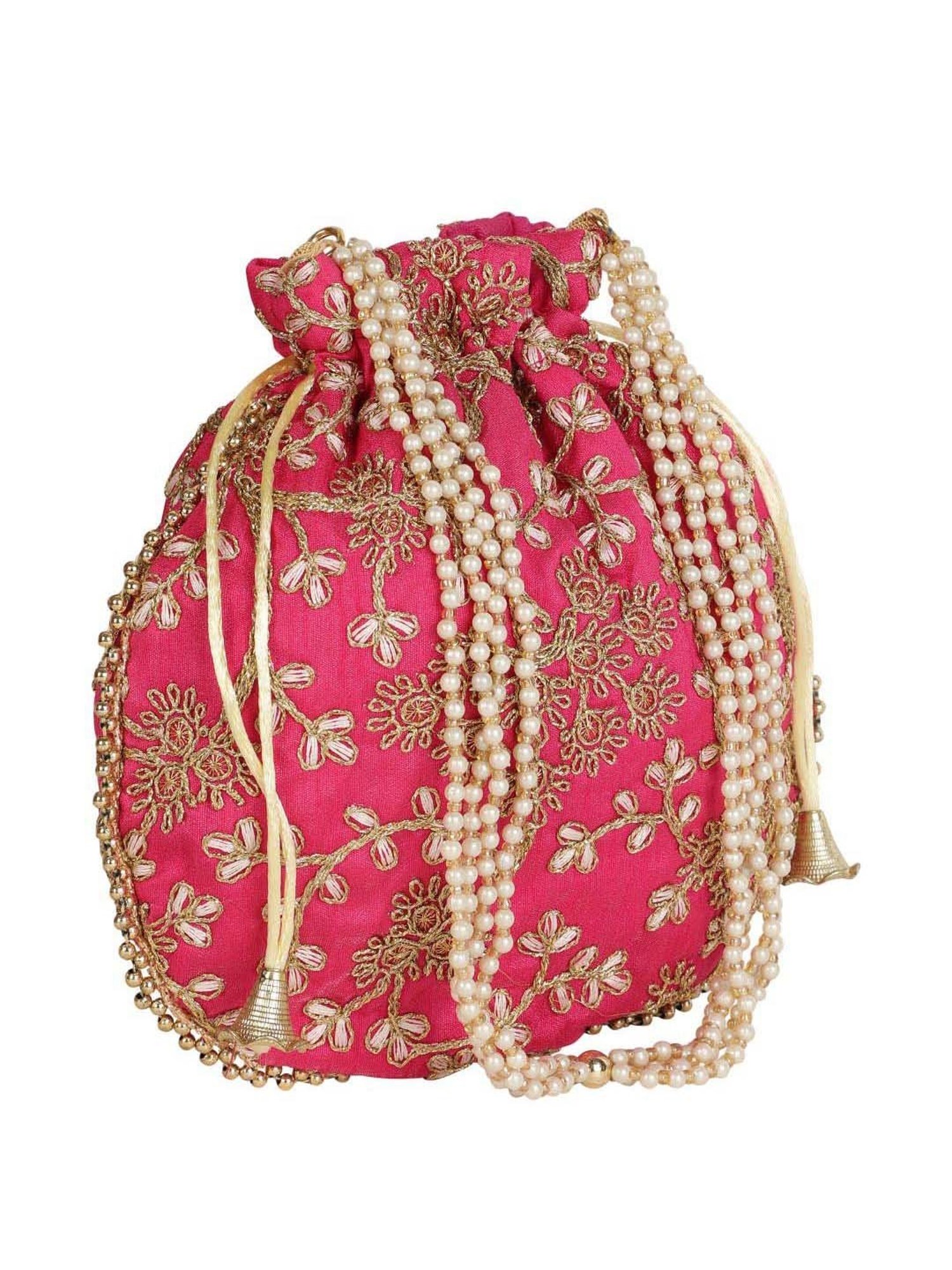 Gaurapakhi Pink Embellished Potli