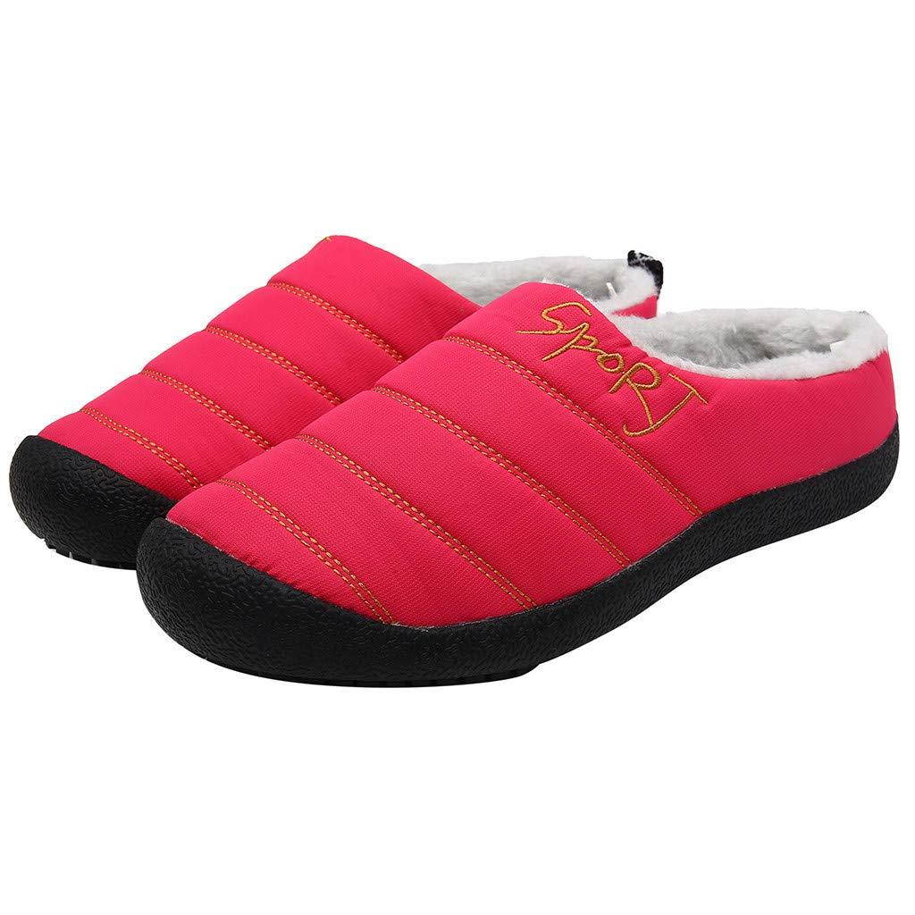 Shusuen Women's House Slippers Comfort Fuzzy Winter Home Shoes Slip On Indoor Outdoor Anti Slip Slippers