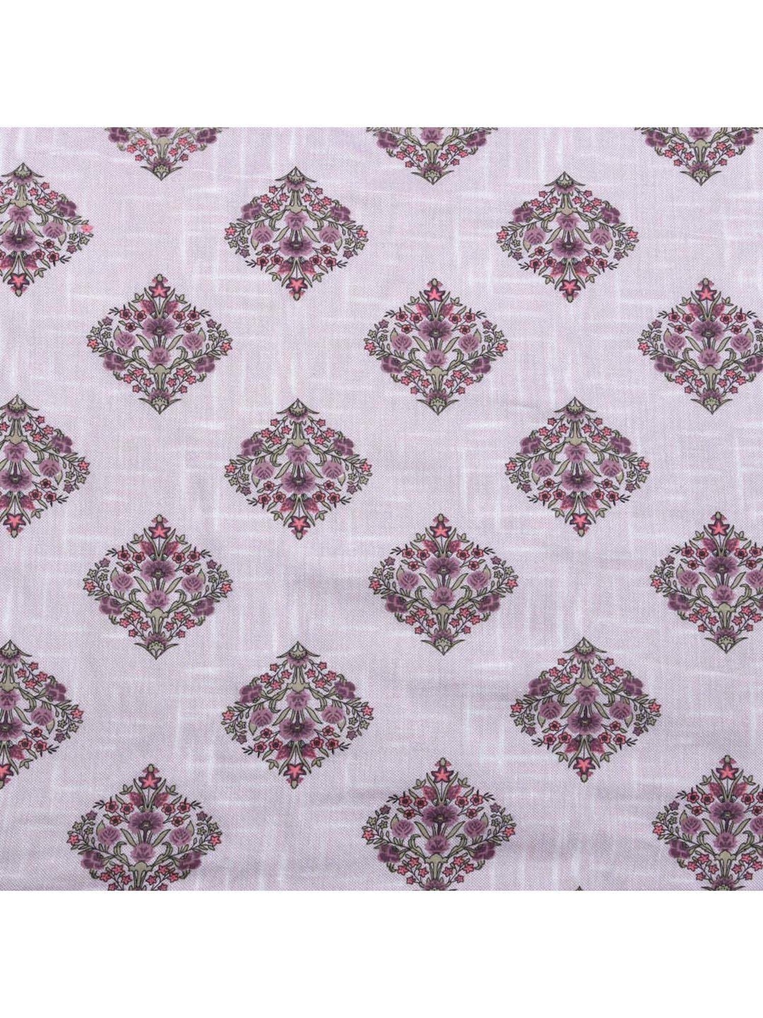 @home Pink 140 TC Cotton Floral Printed Single Bed Dohar