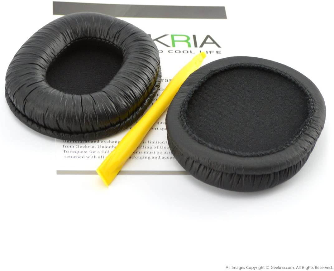 Geekria QuickFit Protein Leather Ear Pads for SONY MDR-7506, MDR-V6, MDR-CD900ST Headphones Replacement Earpads / Ear Cushion / Ear Cups, Headset Ear Cover Repair Parts (Black)