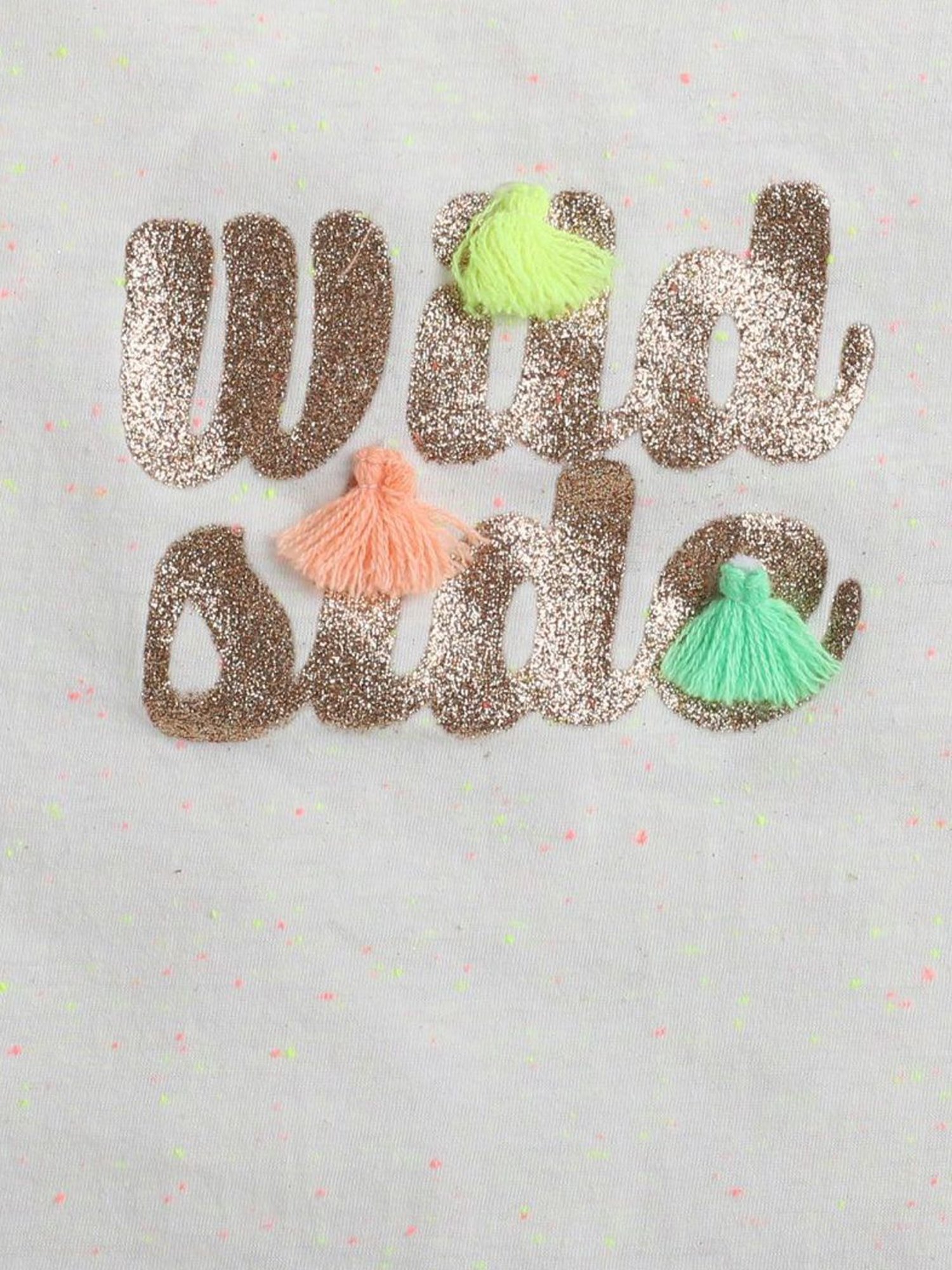 Many Frocks Kids Cream Printed Top