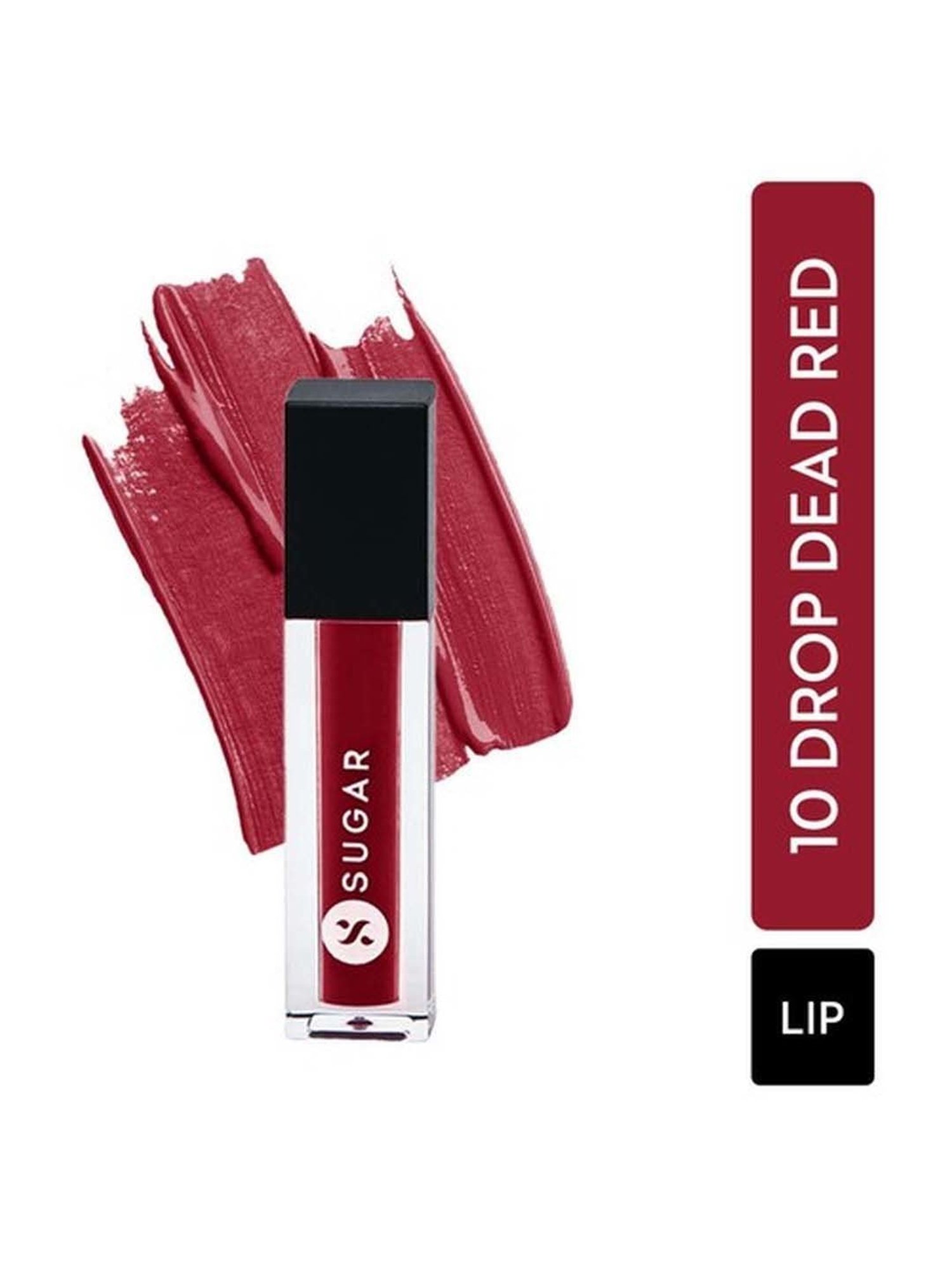 Sugar Cosmetics Smudge Me Not Liquid Mini Lipstick 10 Drop Dead Red - 1.1 gm