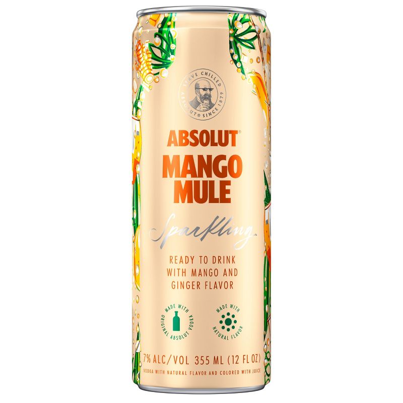 Absolut Mango Mule Sparkling Vodka Cocktail - 4pk/355ml Cans