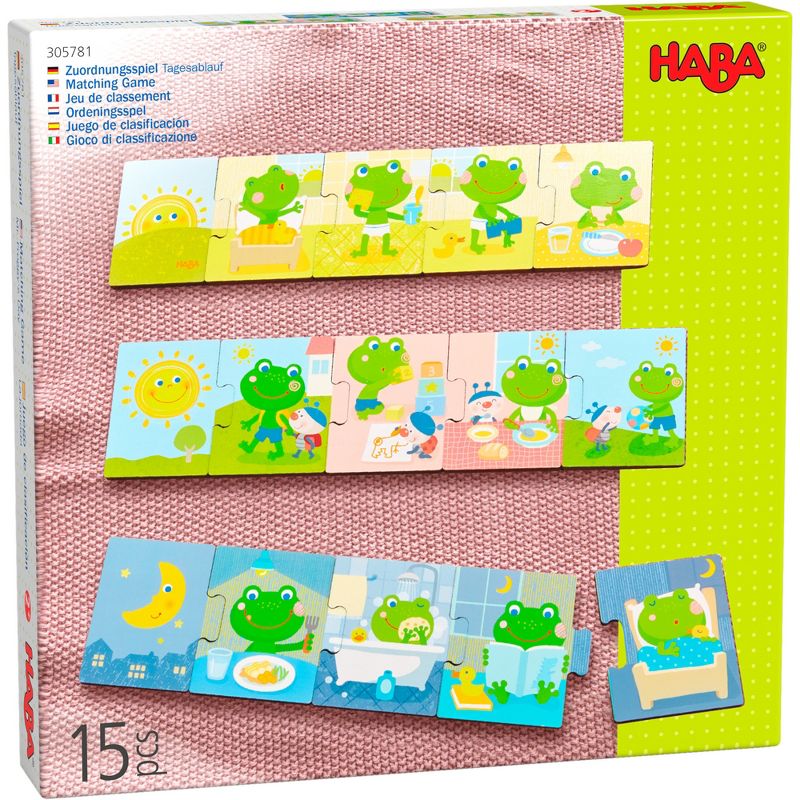 HABA Sequencing Puzzle and Matching Game Mr. Froggy's Day