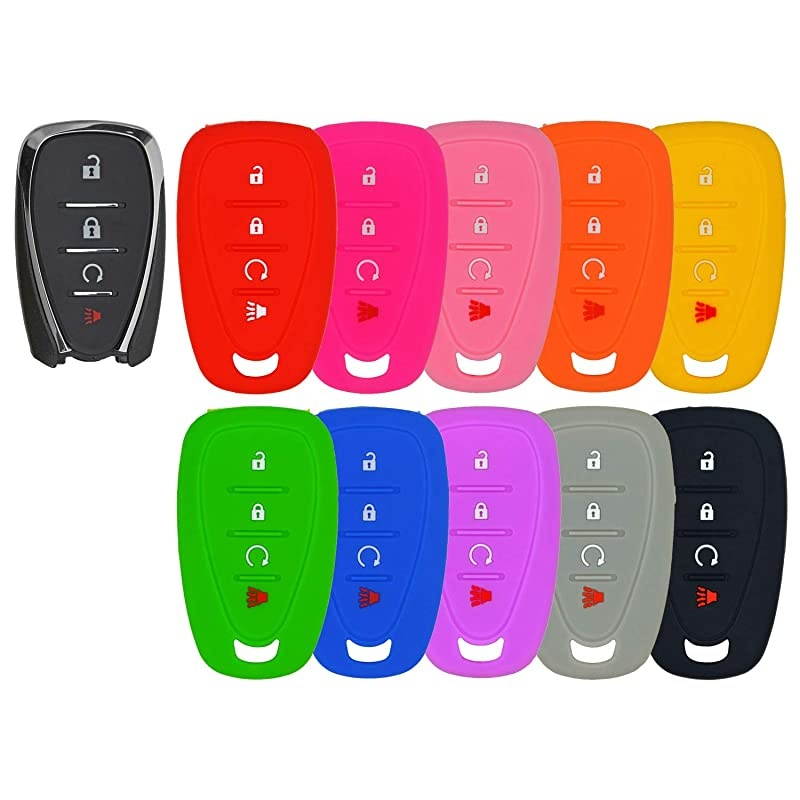 Silicone Rubber Keyless Entry Remote Fob Protective Case Skin Cover for select 4 Button Smart Prox Chevrolet Remotes FCC ID HYQ4AA HYQ4EA