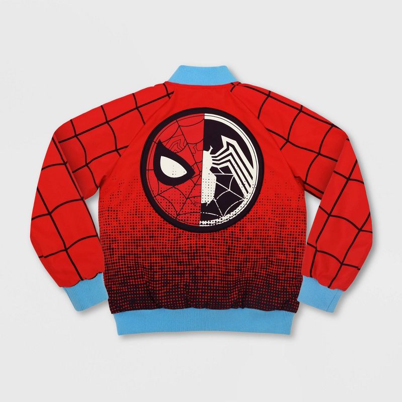 Boys' Spider-Man Varsity Bomber Jacket - Blue/Red 4 - Disney Store