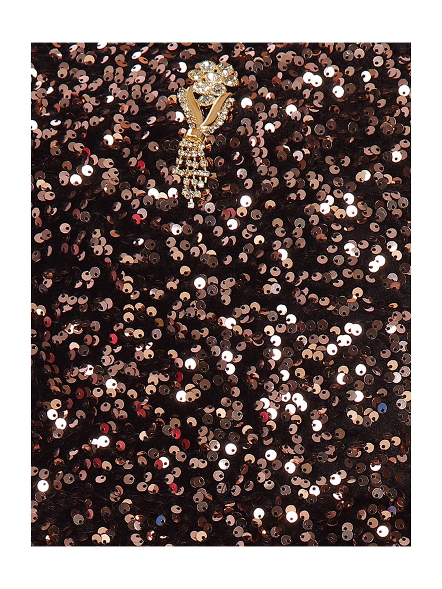 Aarika Kids Peach & Black Embellished Gown