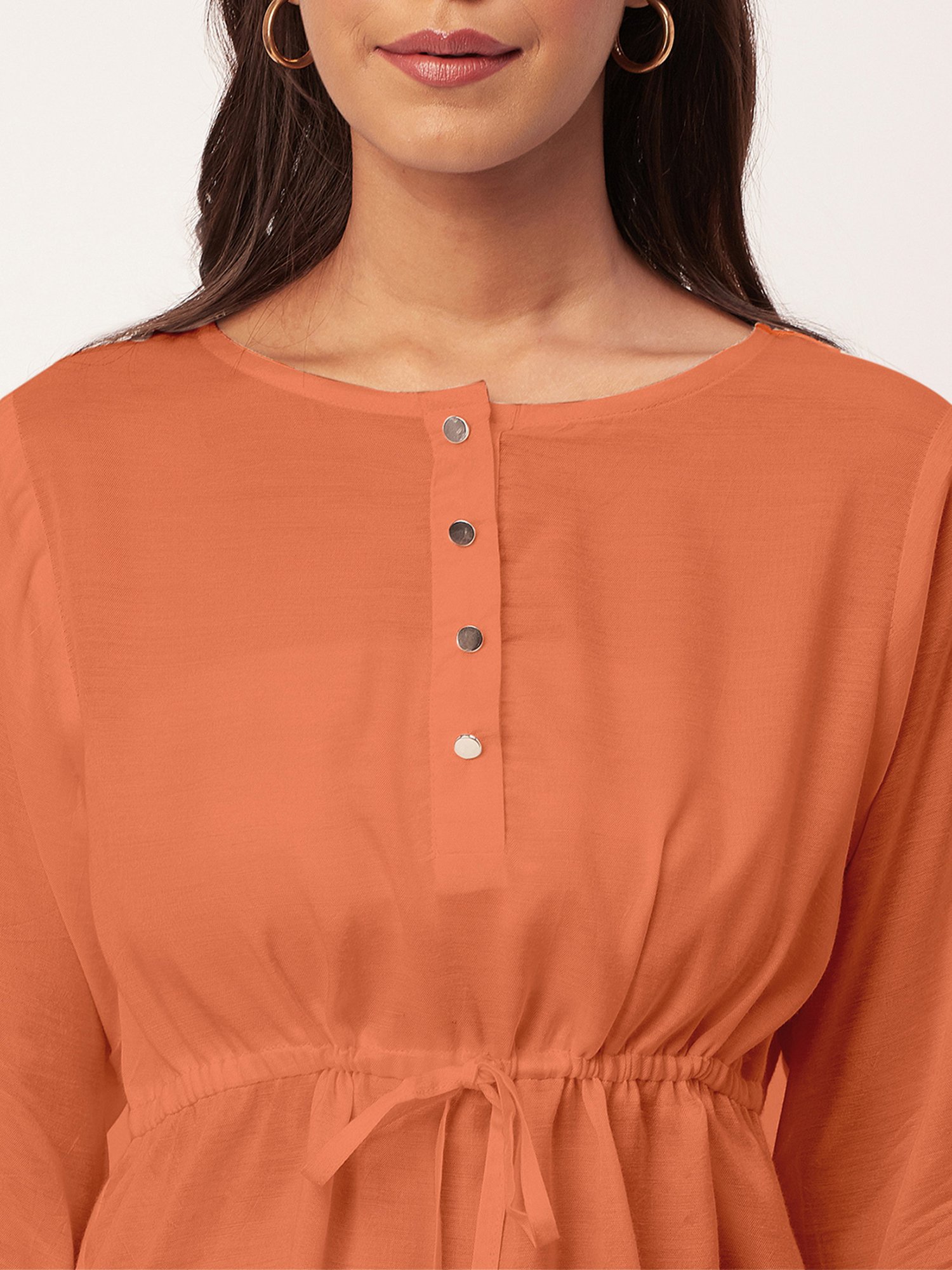 Moomaya Orange Regular Fit Top