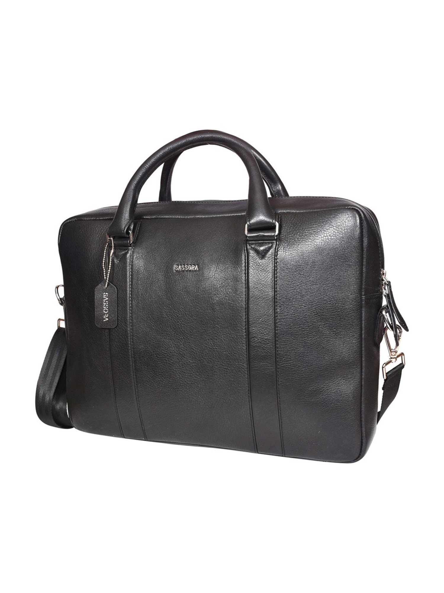 Priority Black Synthetic Large Messenger Bag