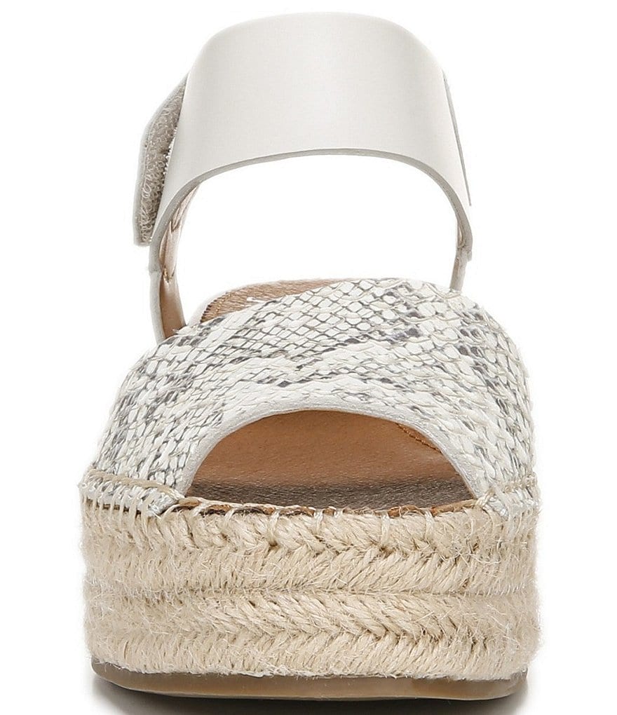 Sarto By Franco Sarto Oak Snake Embossed Leather Espadrille Sandals