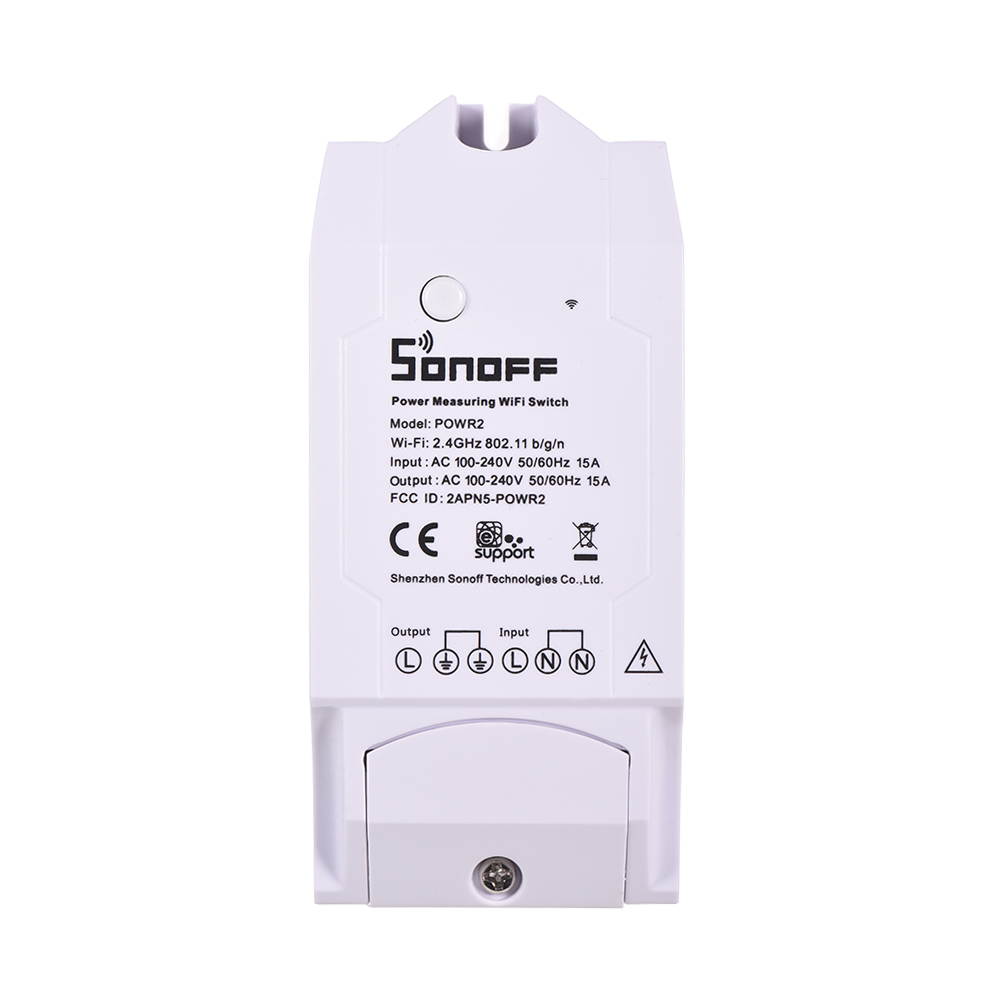 Sonoff Pow R2 WiFi Wireless Smart Switch Smart Home Wifi Remote Controller 15A Compatible With Google Home Alexa