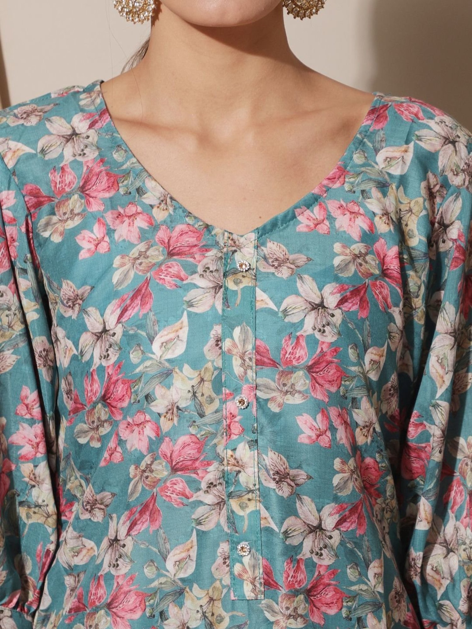 Stylee LIFESTYLE Blue Printed Unstitched Dress Material