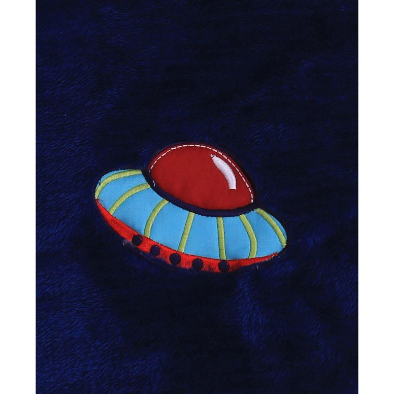 Bacati - Airspace Navy Embroidered Blanket