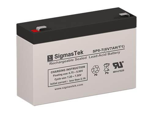 SigmasTek 6 Volt 7 Amp Hour SLA AGM Replacement Battery compatible with Sonnenschein PS610