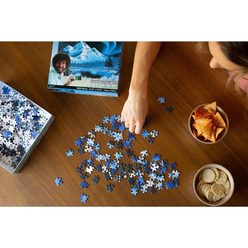 Toynk Bob Ross Northern Lights Aurora Borealis Puzzle | 1000 Piece Jigsaw Puzzle