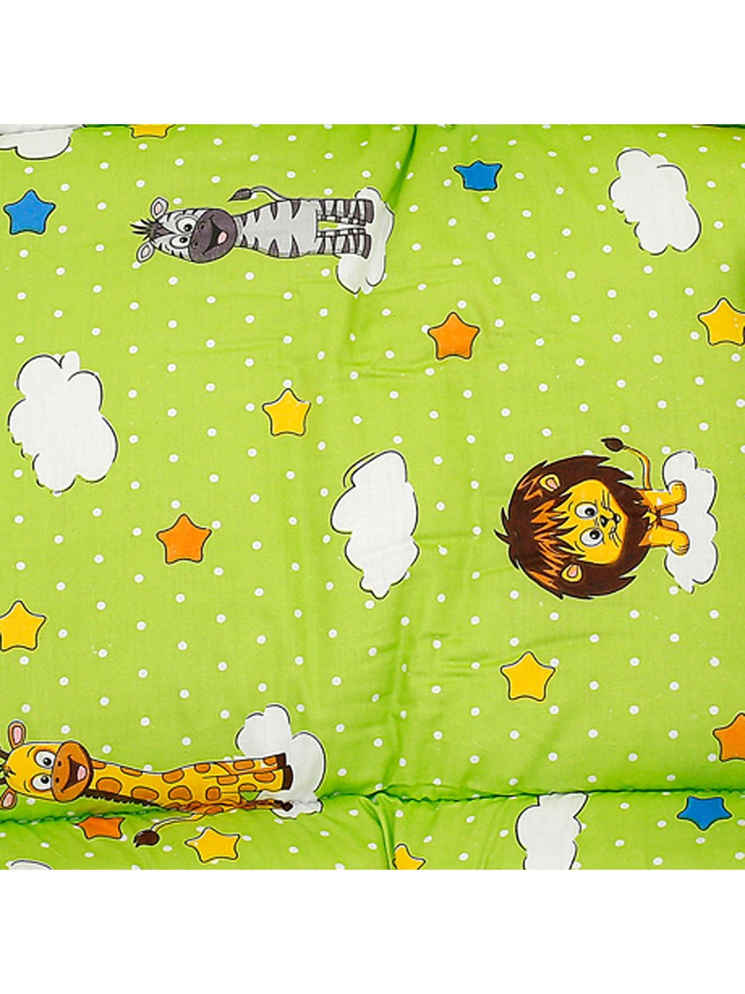 Baby Moo Tent Mattress Set with Neck Pillow Fun In The Jungle Green
