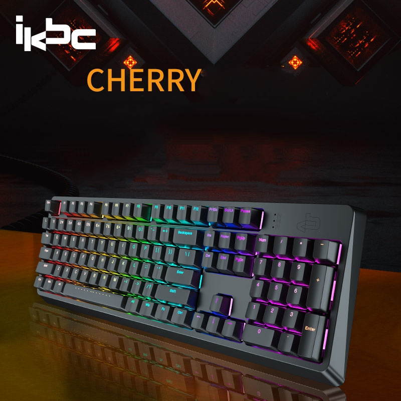 iKBC R410 RGB Backlit N-key Rollover Cherry MX Switch Mechanical Gaming Keyboard, PBT Keycaps