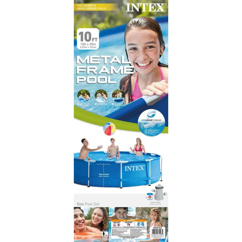 Intex 10ft x 30in Pool with Filter Pump, Filter Cartridges and Phosphate Remover