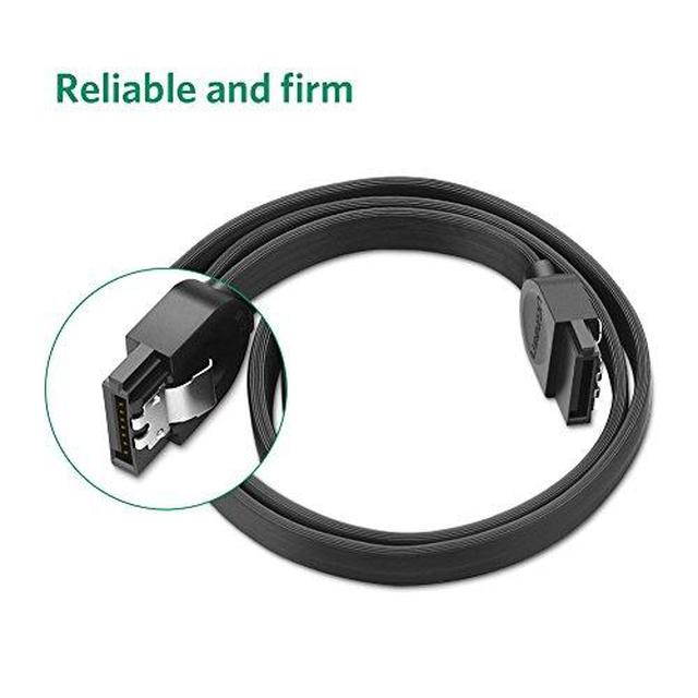 UGREEN SATA Cable III 3 Pack 6Gbps Straight HDD SDD Data Cable with Locking Latch 18 Inch for SATA HDD, SSD, CD Driver, CD Writer