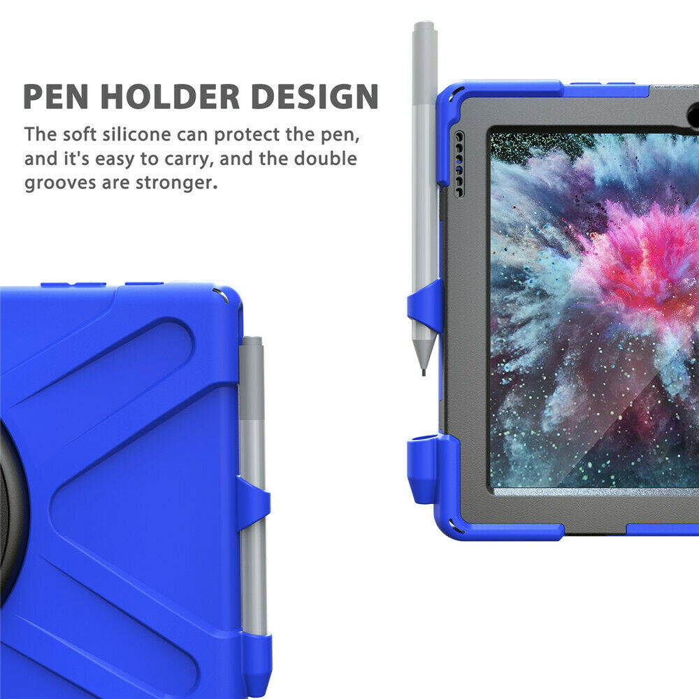 Werleo Surface Pro 6 Case Surface Pro Case 2017 Heavy Duty Full-Body Rugged Protective Case Cover with Kickstand Hand Strap for Microsoft Surface Pro 6 2018 / Surface Pro 5 2017 / Surface Pro 4 2015