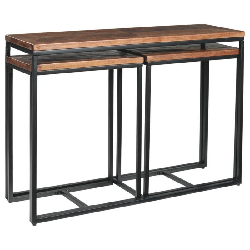 Set of 3 Jadenley Sofa/Console Table Brown/Black - Signature Design by Ashley