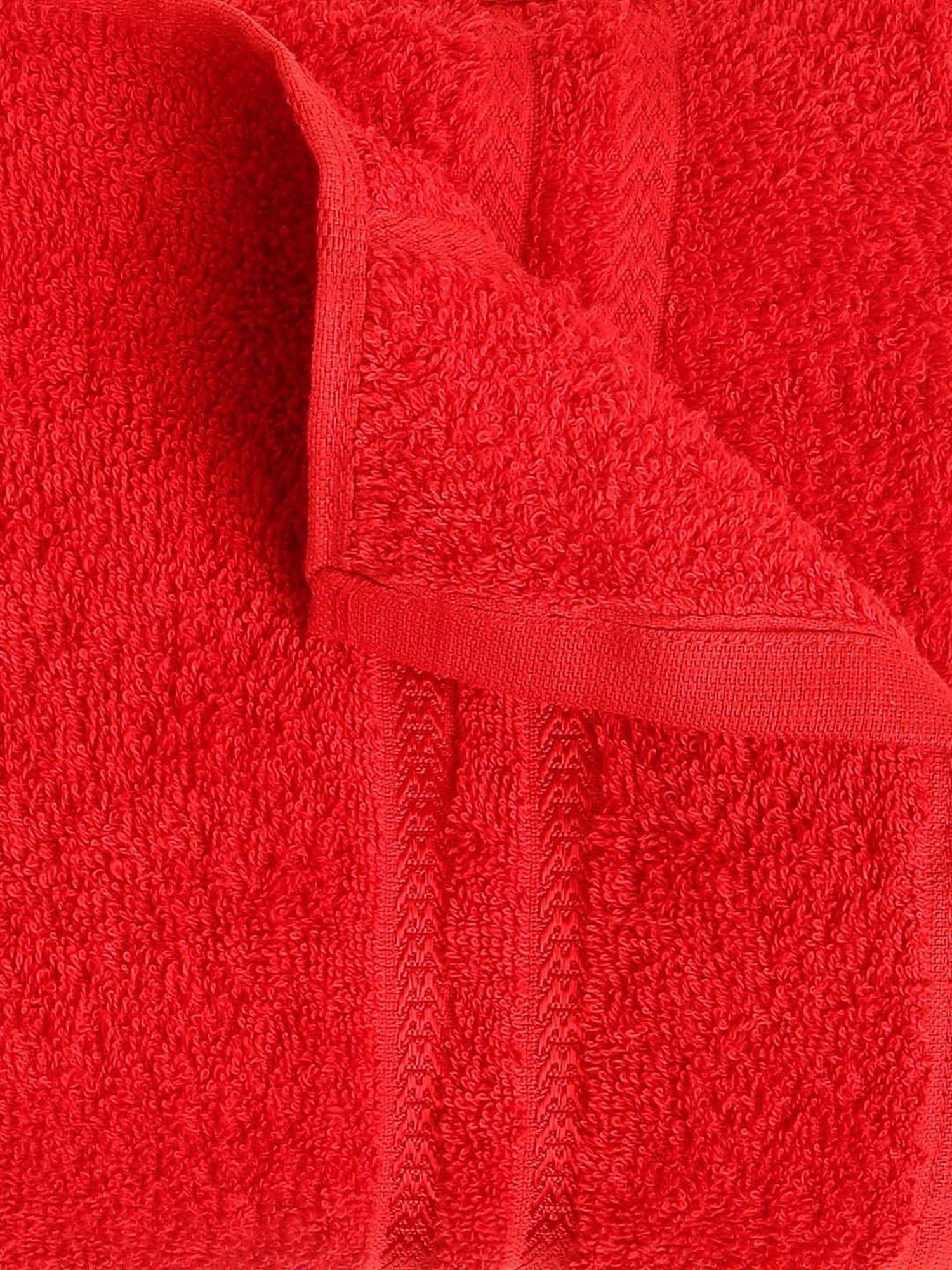 Welspun Quik Dry True Red 100% Cotton 380 GSM Bath Towel