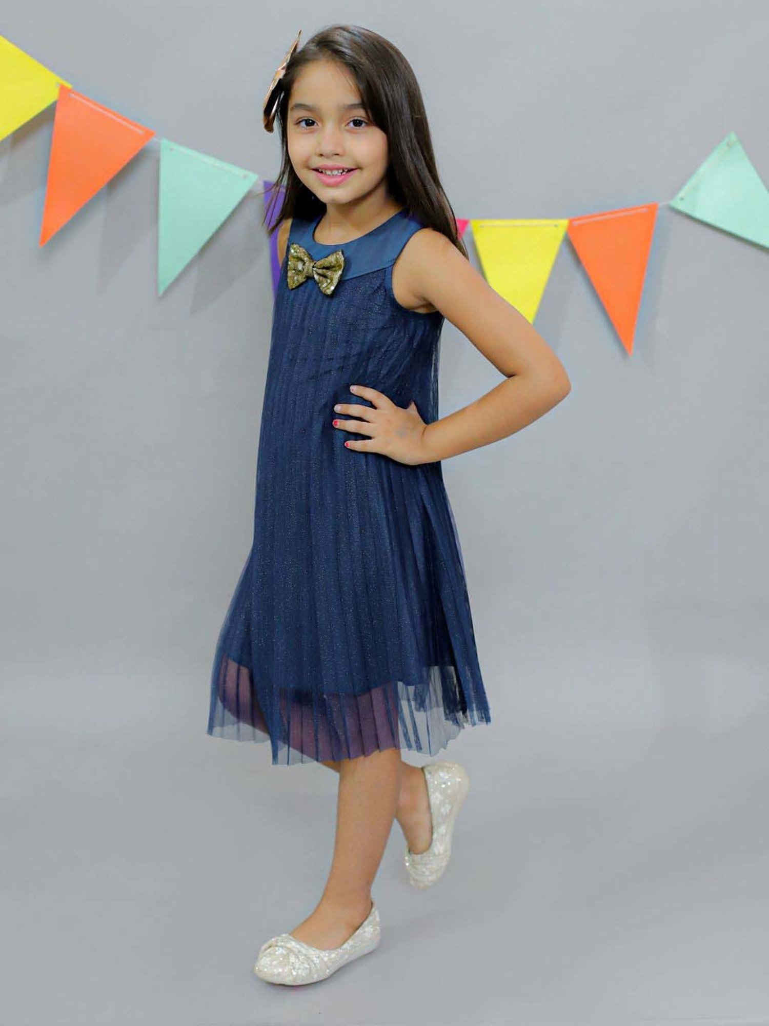 KidsDew Navy Regular Fit Dress