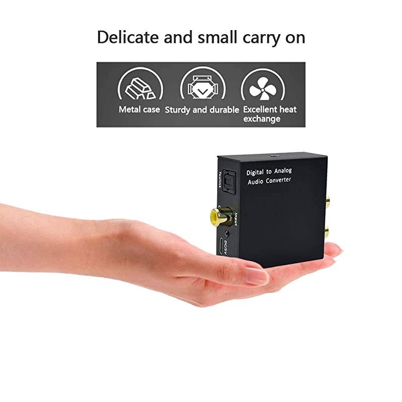 DAC Digital to Analog Audio Converter SPDIF Coaxial Toslink to Analog Stereo L/R RCA 3.5mm Jack Audio Adapter with Optical Cable PS3 HD DVD PS4 Amps